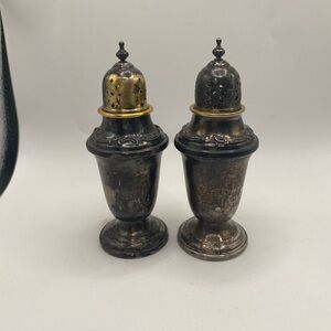 Vintage Alvin EP Silver Plated Salt And Pepper Shaker Kitchen Dining Table Set